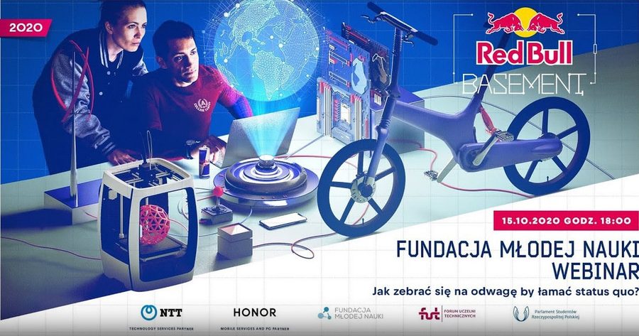 Webinar Fundacji Młodej Nauki w ramach Red Bull Basement